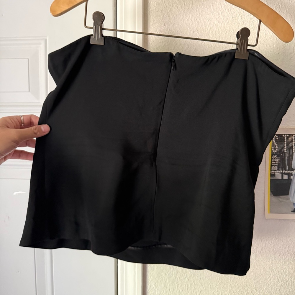 CO black strapless‎ boned bustier cropped top - Picture 3 of 6